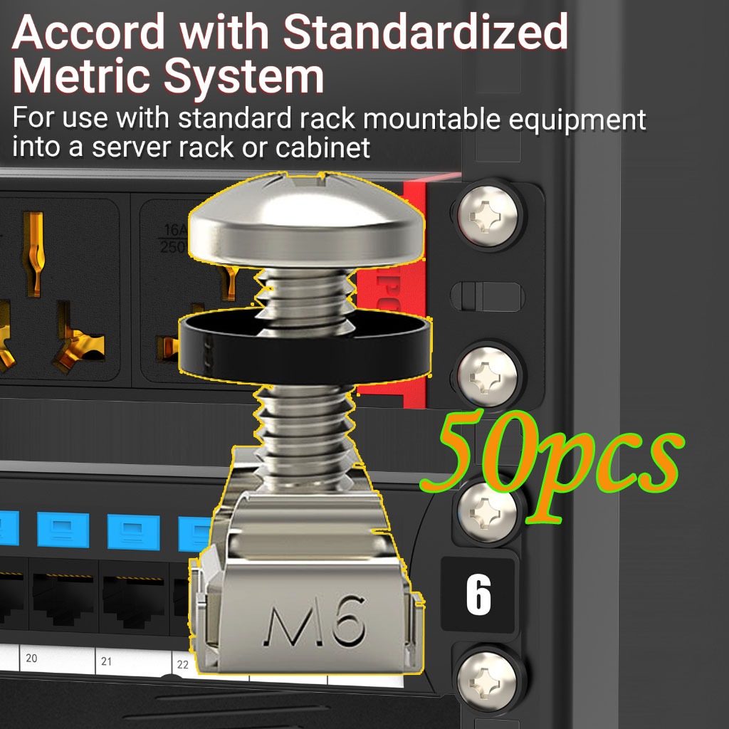 50 ชิ้น M6--Nut Hardcase Server Rack Bolts/Hard Case Bolts และ Nuts/Hardcase Bolts Nuts