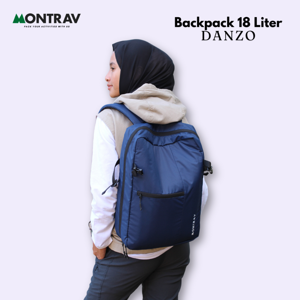 Montrav Danzo กระเป๋าเป้สะพายหลังสําหรับโรงเรียน ทํางาน ท่องเที่ยว แล็ปท็อป ผู้ชาย ผู้หญิง 18 ลิตร -