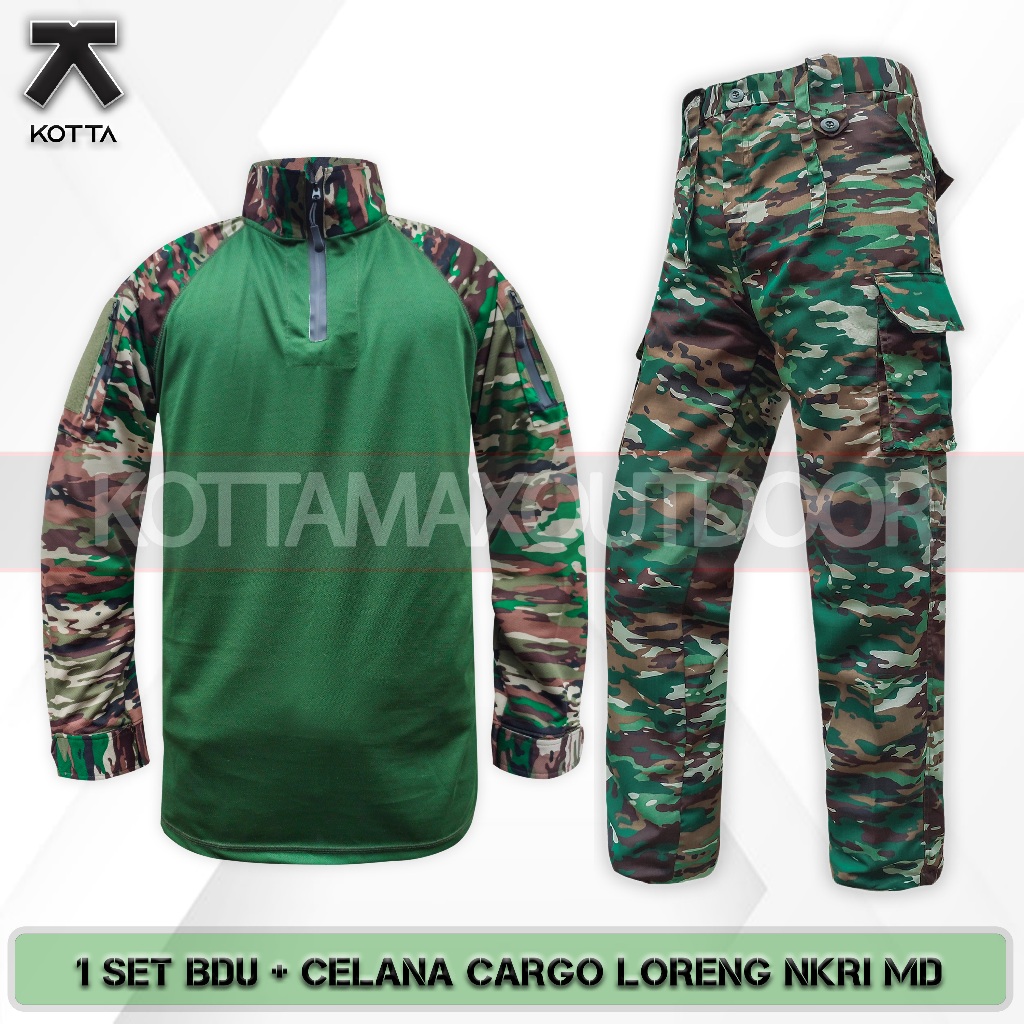 ONE SET OF THE LATEST NKRI MATRA LAND CAMO T-SHIRT SET - เสื้อยืด THE LATEST NKRI DRYFIT - LONG TNI 