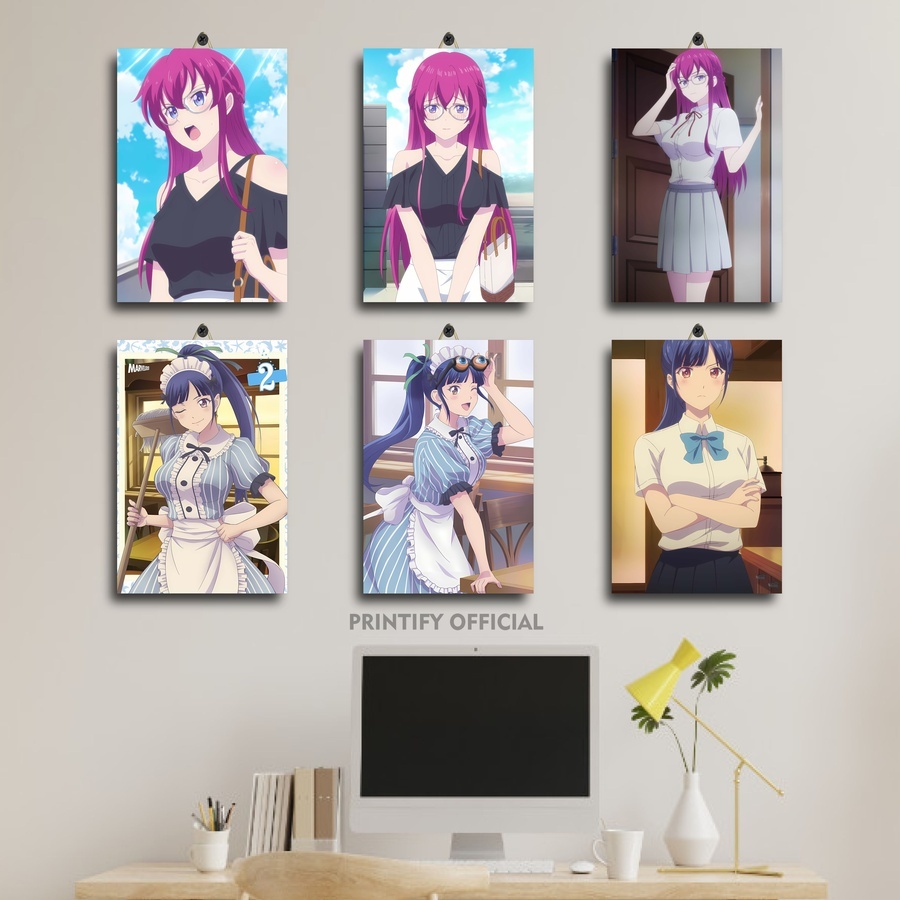 Megami No Cafe Terrace Shiragku Ono โปสเตอร์ห้องอนิเมะ / Printify Official /KLI|ฟซามิ