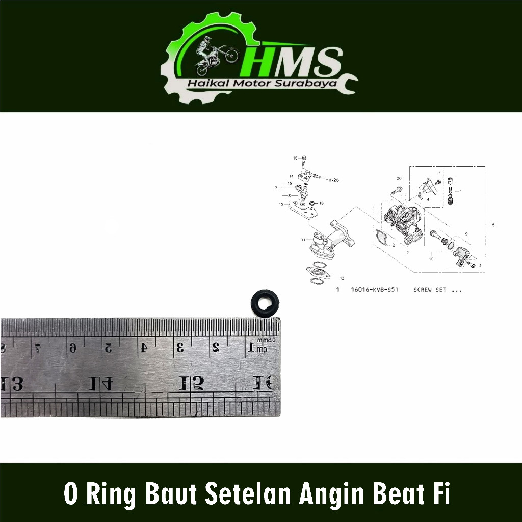 O Ring Bolt Air Adjustment Beat Fi - ซีลยาง Oring Seal Sil Bolt Langsam การปรับอากาศ Honda Beat Fi e