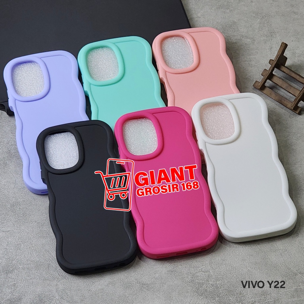 Softcase Casing New Wave Macaron Color Case Vivo Y22 Vivo Y27 4G Vivo Y35 Vivo Y36 4G Vivo Y36 5G Vi