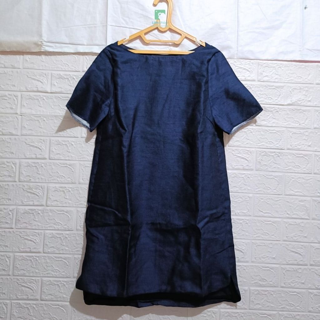 Zalora Collections - ชุดเดรสยีนส์สีน้ําเงินเข้ม