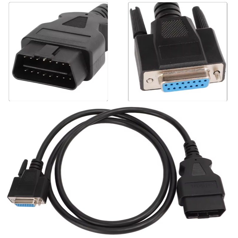 หลักOBD2สายOBDIIทดสอบวินิจฉัยเชื่อมต่ออะแดปเตอร์เปลี่ยนสายสําหรับเปิดตัวCRP123 CRP129