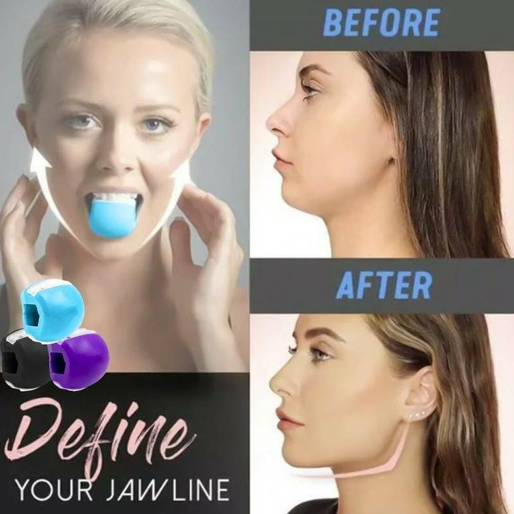 Jawline การออกกําลังกายอุปกรณ์ฝึกกล้ามเนื้อ Jawline Exerciser Face และคอ Toning Ball อุปกรณ์ Jaw การ