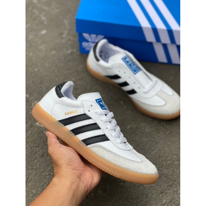 Adidas Samba OG ผู้หญิง สีขาว สีดํา