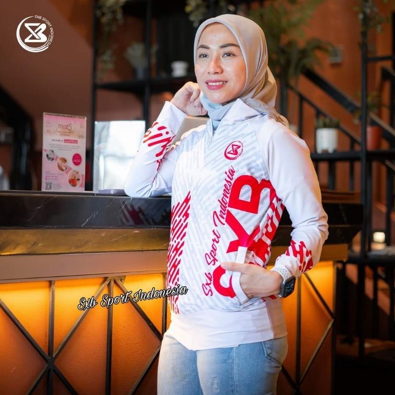 เสื้อแจ็คเก็ต SXB SPORT MODE 8 || SUITABLE สําหรับ THOSE WHO WEAR HIJAB || SPORTS ACTIVITIES, GYM, Y