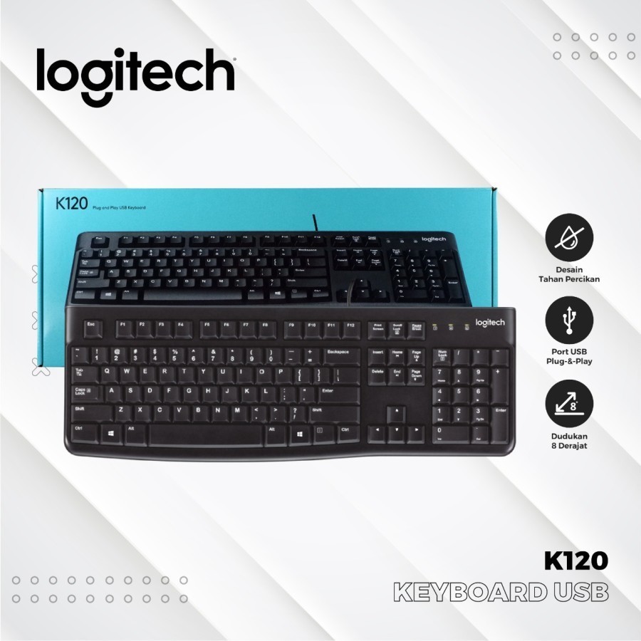 คีย์บอร์ด Logitech K120 ดั้งเดิม
