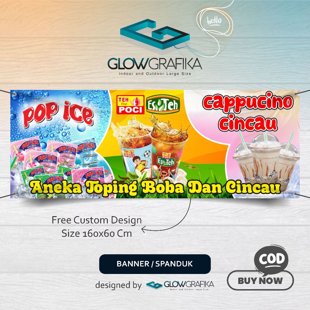 พิมพ์ Pop Ice Cappuccino Grass Jelly Banners