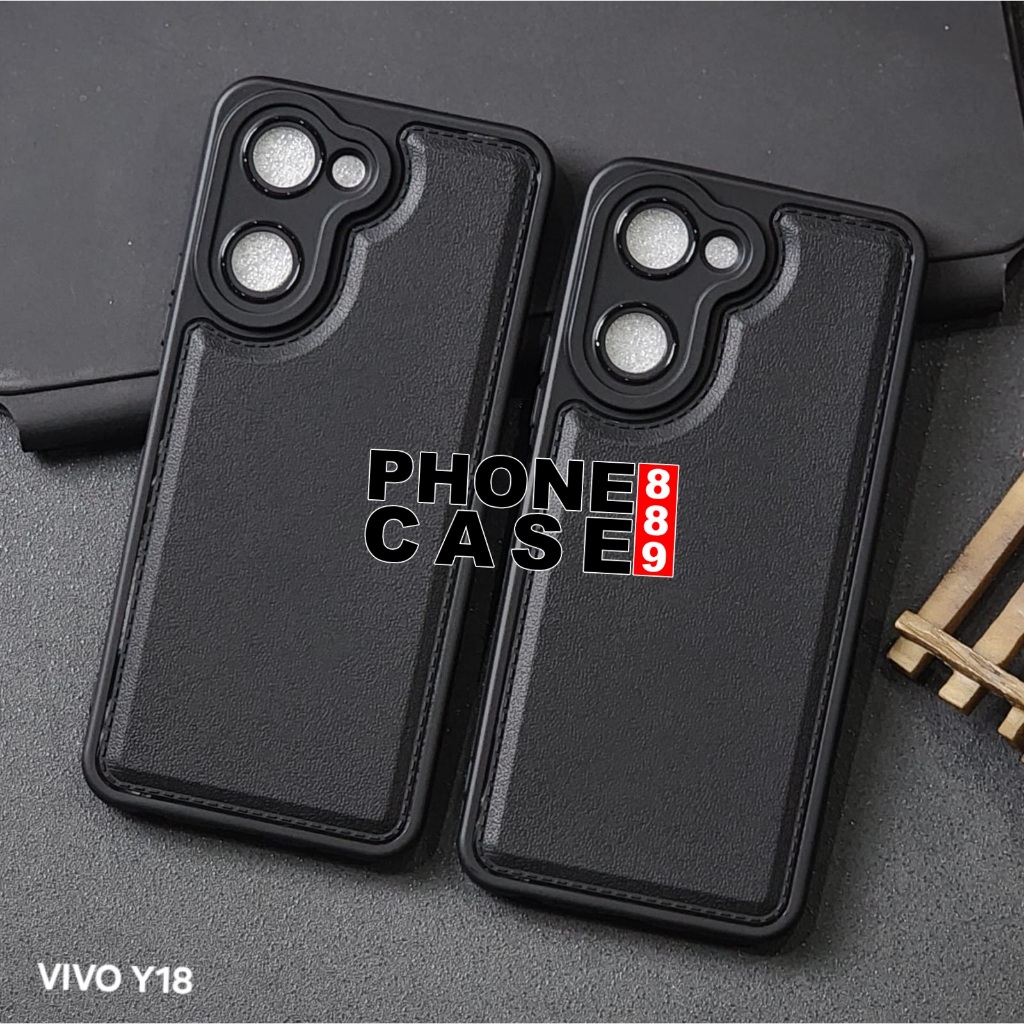 VIVO Y18 CASE LEATHER PRO BLACK CASE สีดํา VIVO Y18