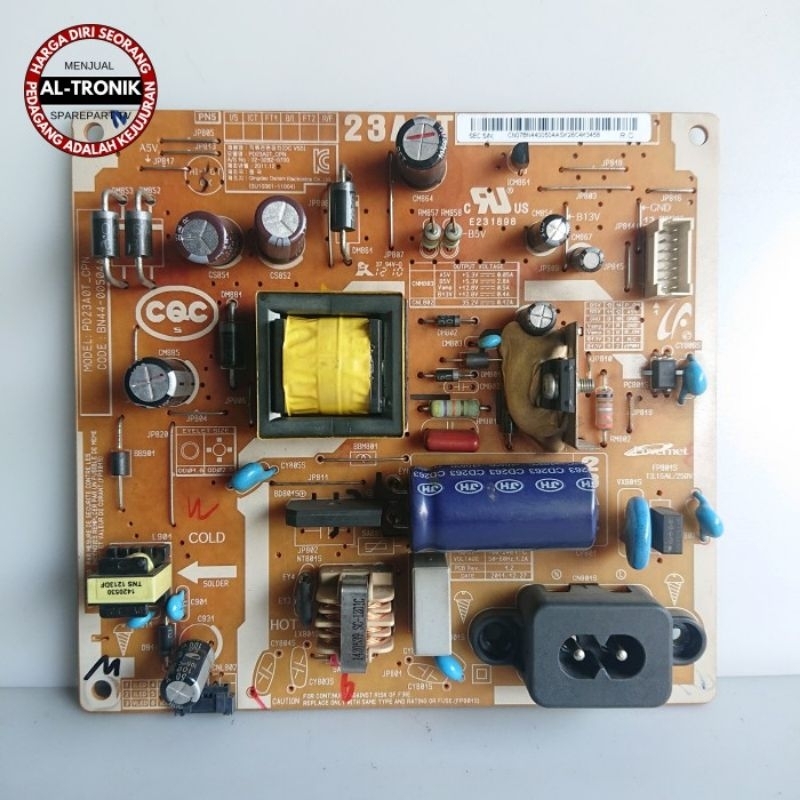 SAMSUNG 22 INCH LED TV POWER SUPPLY รุ่น UA22ES5000R REGULATOR POWER SUPLAY PSU SAMSUNG UA22ES5000 2