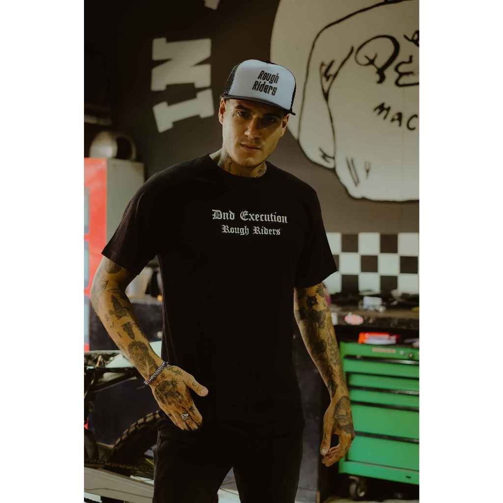 DND EXE Tshirt เสื้อยืดผู้ชายดําน้ําสีดํา DND สีดํา