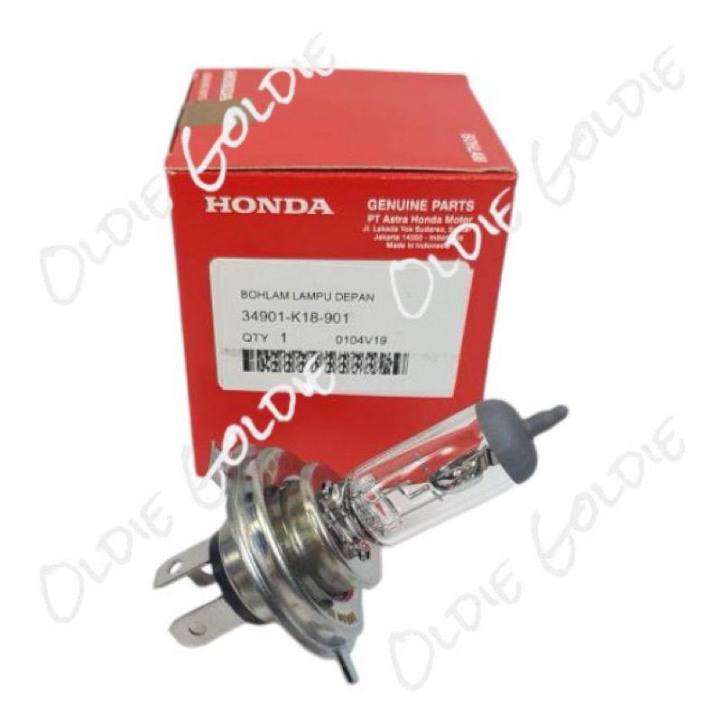 34901-K18-901 Verza 12V 35W หลอดไฟหน้า 3 ขา PNP Scoopy FI K16 & CBR 150 R K45A