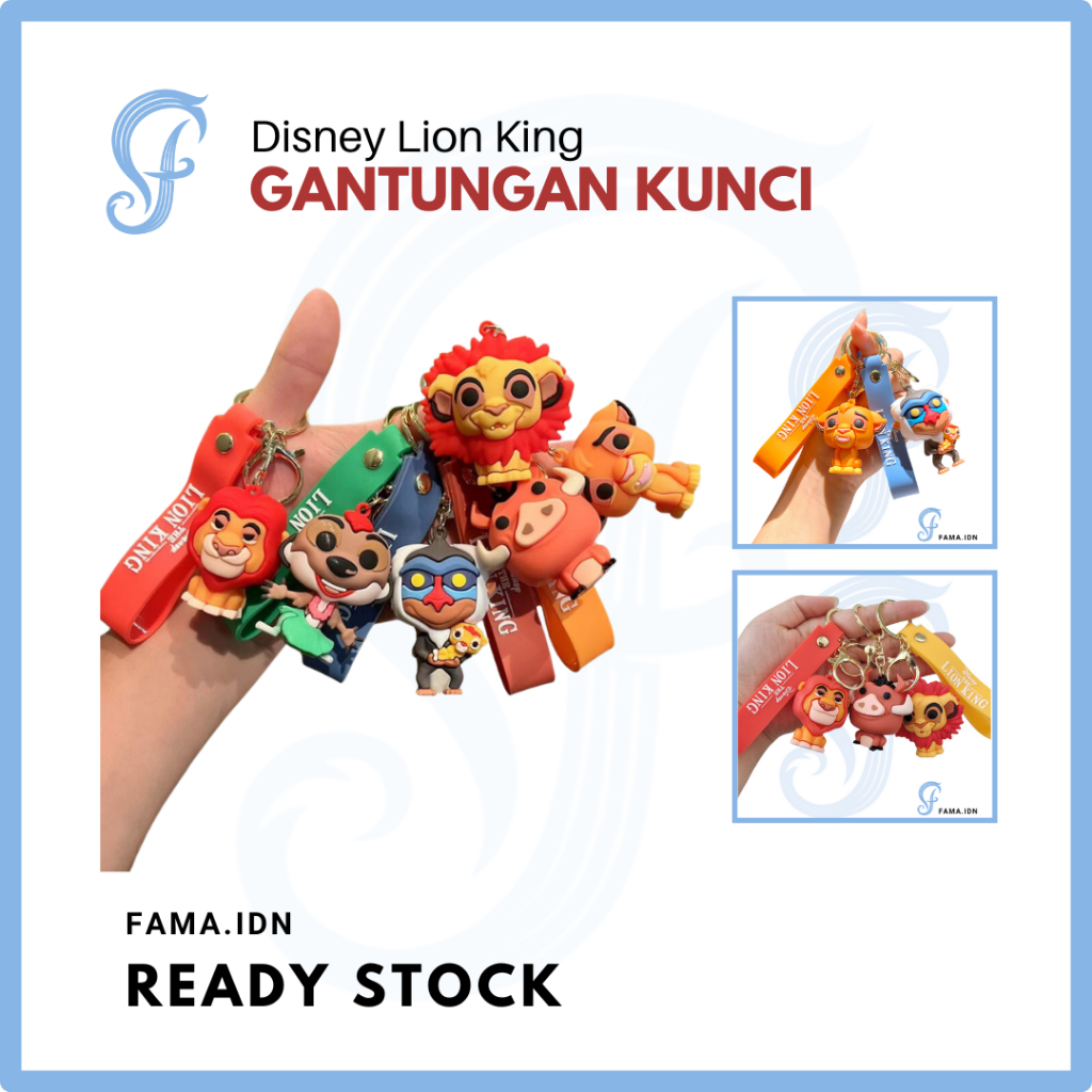 GANTUNGAN THE LION KING พวงกุญแจ Disney Mufasa Pumba Rafiki Simba Timon น่ารัก