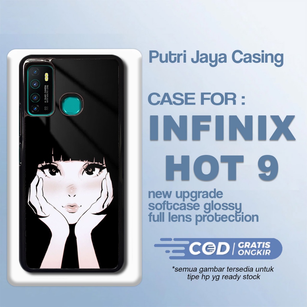 ล่าสุด Infinix Hot 9 Case Hardcase Softcase Glossy Anime Girls Case Infinix Hot 9