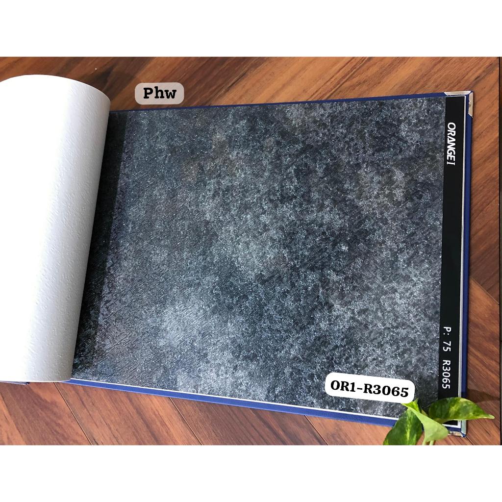 PLAIN WALLPAPER CEMENT GLITTER BLACK BLUE SILVER MINIMALIST ELEGANT ORG 1