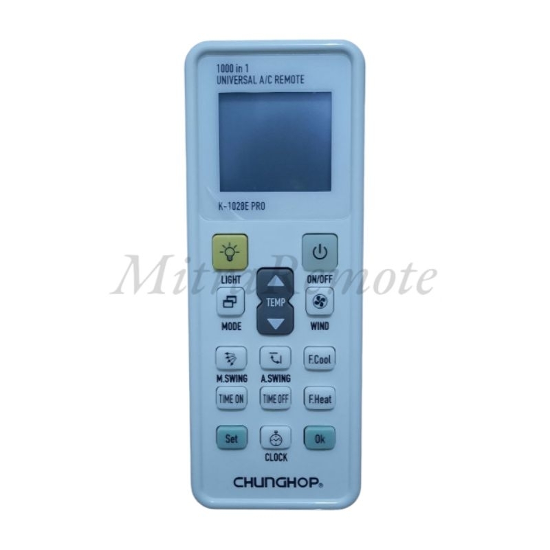 CHUNGHOP K-1028E K-1028E PRO UNIVERSAL/MULTI AC REMOTE