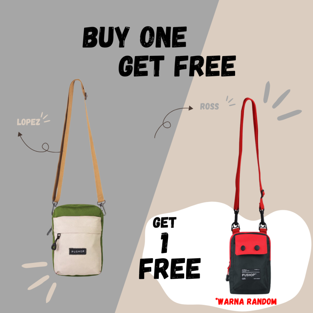 PUSHOP Special Combo Save Buy One Get One Lopez Mens Sling Bag and Ross Slingbag