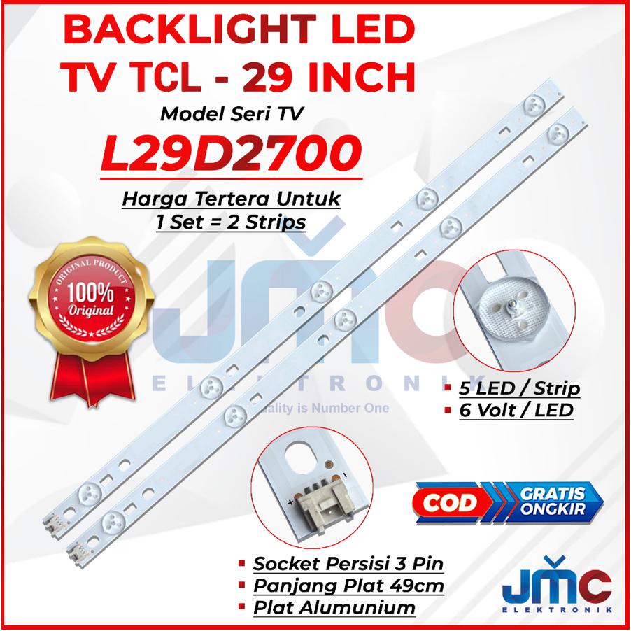 TCL 29 NCH LED TV BACKLIGHT L-29D2700 L29D2700 29D2700 5 LED 2 STRIP