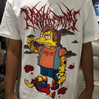 เสื้อยืด NEPHRECTOMY ของแท้ - Metal Nerds Must Die - เสื้อเชิ้ต สีขาว