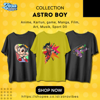 เสื้อยืด สไตล์วินเทจ ย้อนยุค ลาย Mighty Atom Astro Boy