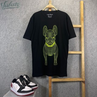 เสื้อยืด พิมพ์ลาย LIFEWORK FRENCH BULLDOG MIRROR สําหรับผู้ชาย และผู้หญิง