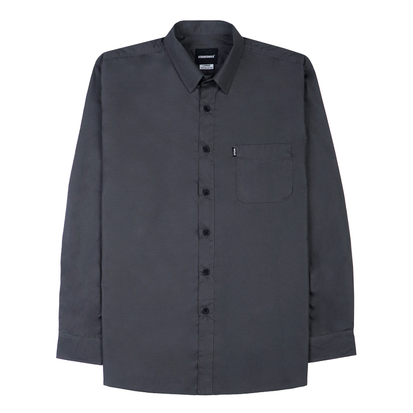 เสื้อเชิ้ตตัวยาว STARCROSS - HS BL 138 - สีเทาเข้ม