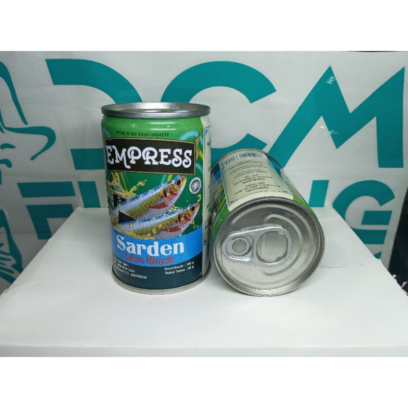 SARDINES IN OIL CANNED PACKAGING EMPRESS 155GR
