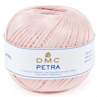 Dmc Petra ไหมพรมโครเชต์ 100 กรัม - 5225 - สีชมพูอ่อนมาก