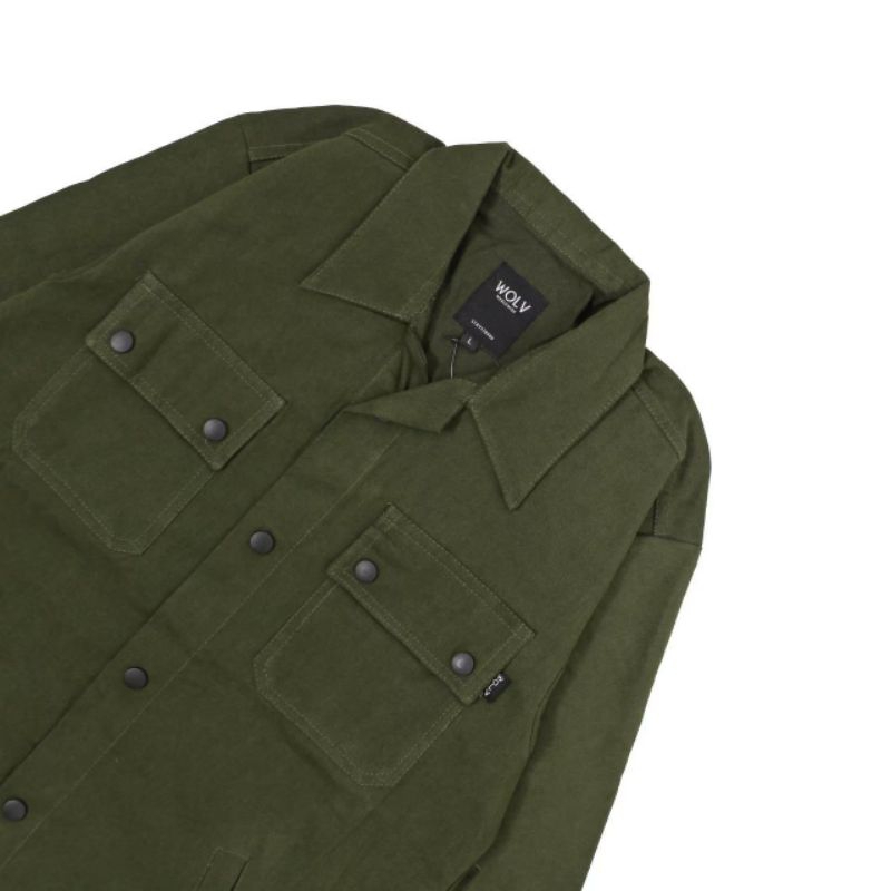 Kemeja Semi Parka Jacket Trucker Jacket Semi Parka Wolv Shirt