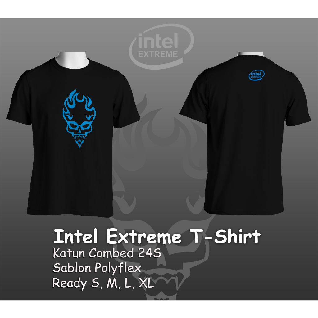 เสื้อยืด Gamers Distro เสื้อยืด Intel Extreme