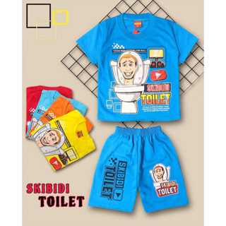 Skibidi เสื้อผ้าเด็ก ชุดกล้องวงจรปิด MAN AJOJING And TITAN MAN ล่าสุด SKIBIDI TOILET อายุ 1-10 ปี