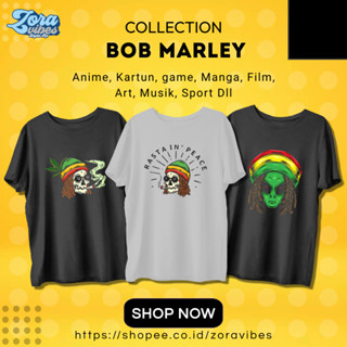 เสื้อยืด พิมพ์ลาย Bobmarley