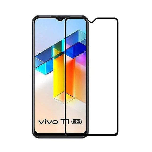 กระจกนิรภัย Vivo T1 5G Full Cover 6D / 9D / 11D Color – Black List