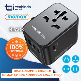 อะแดปเตอร์ที่ชาร์จ Momax 35W GaN 1-World PD QC 3.0 ชาร์จเร็ว สําหรับเดินทาง