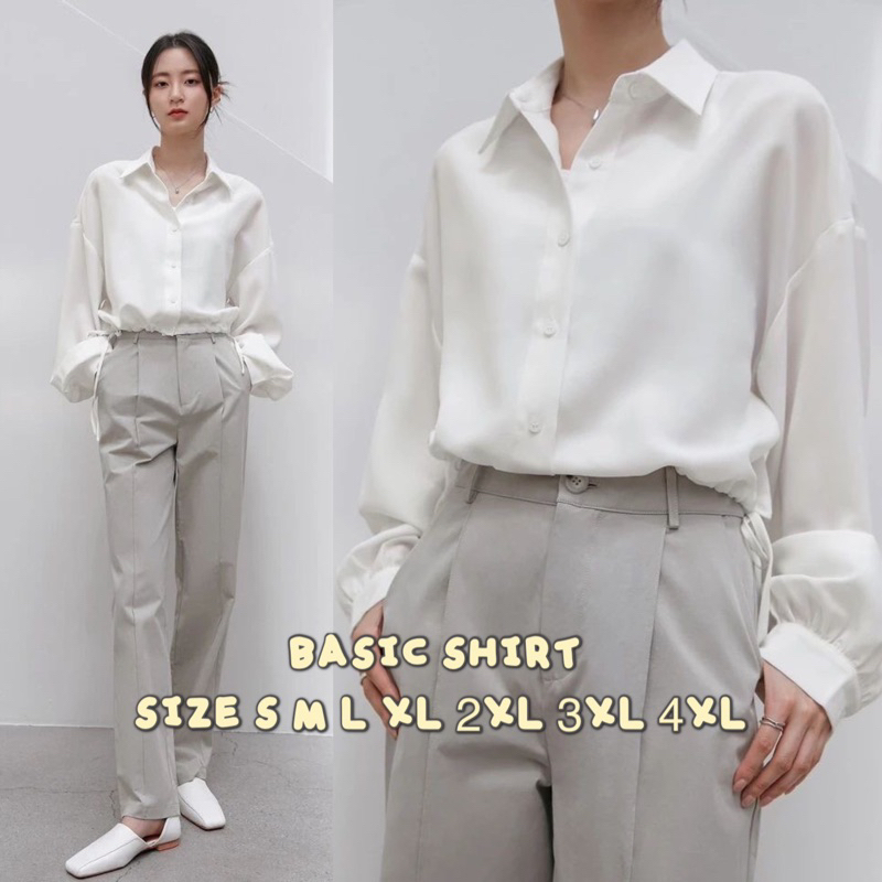 KEMEJA [ Luxxite_co ] INSTANT / SAMEDAY AVAILABLE | WOMEN BASIC SHIRT / เสื้อเชิ้ตผู้หญิงธรรมดา / เส