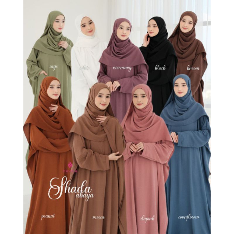 อายามะฮาดะ | Shada Abaya Pashmina Hijab/Hijab Pashmina