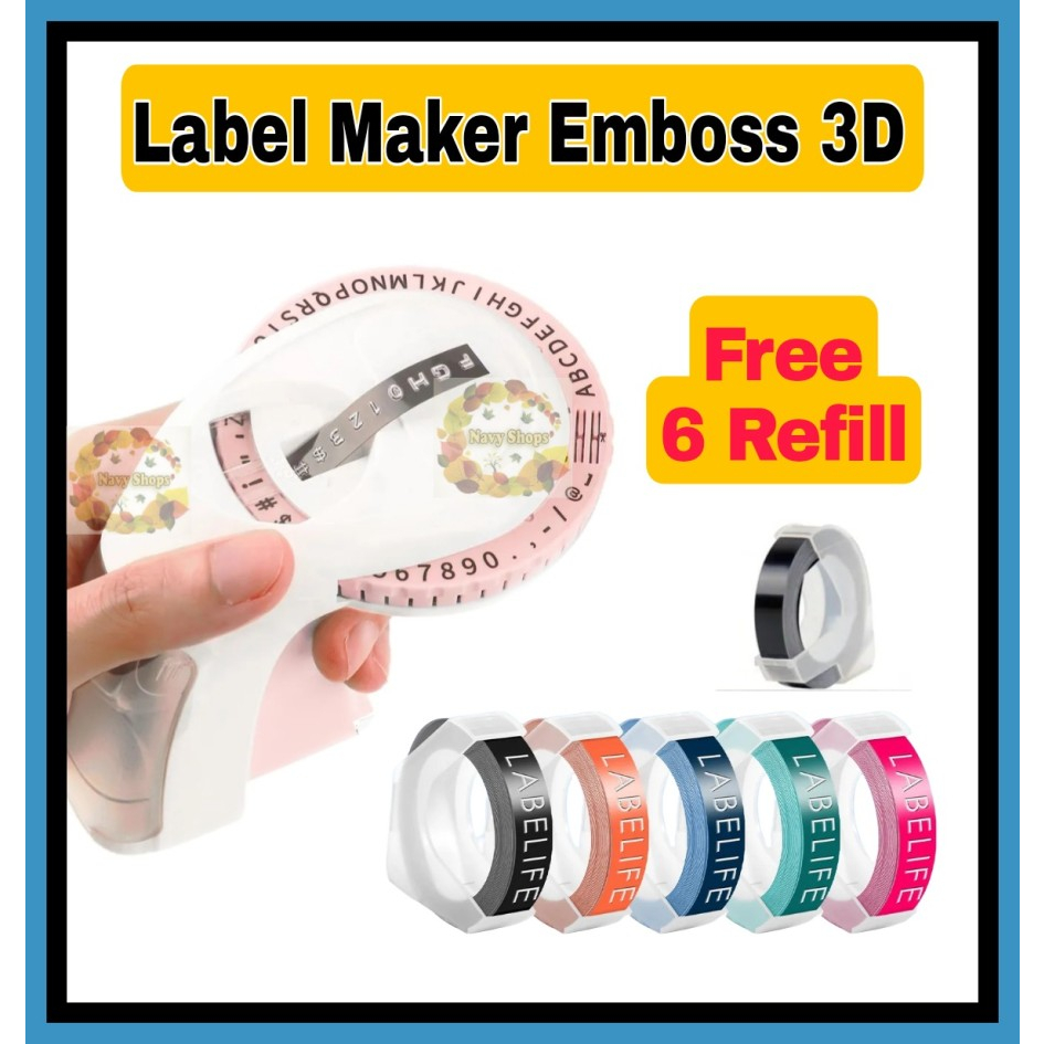 NA - Label Maker Emboss 3D Sticker Label DIY Print Manual E975