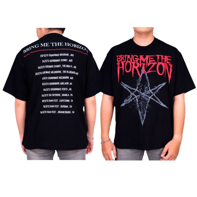 BRING ME THE HORIZON ALBUM เสื้อยืด OVERSIZE BAND BOOTLEG เสื้อยืด BRING ME THE HORIZON BMTH เสื้อยื