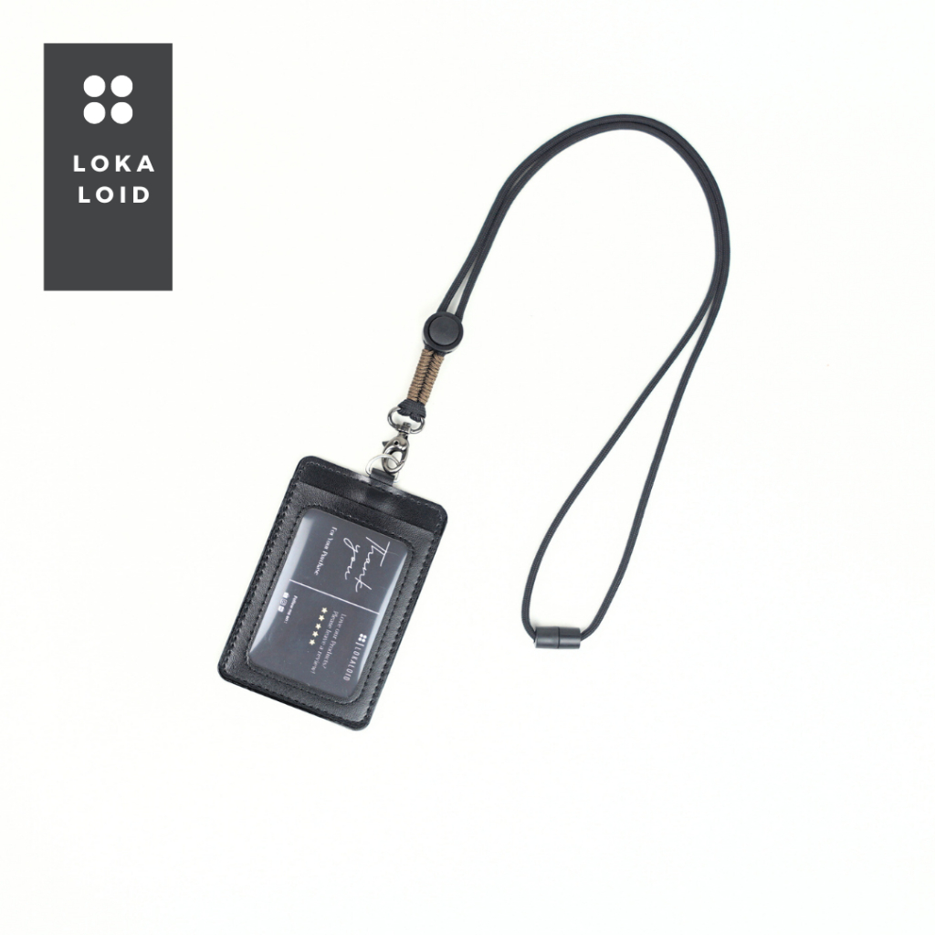 GANTUNGAN Lokaloid Casual Lanyard ป้ายชื่อ ID Lanyard ID Holder Premium Paracord สายหนังความยาว 50 ซม.