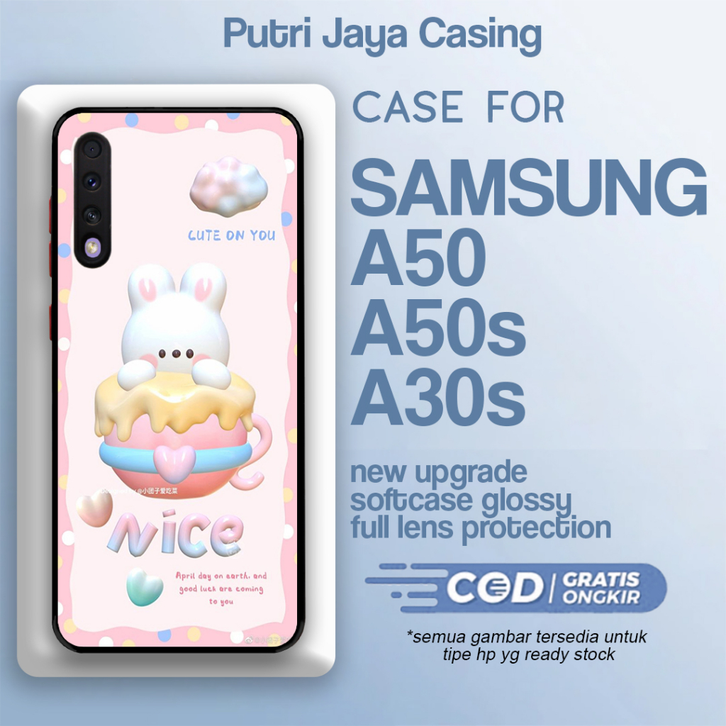 ล่าสุด Samsung A50 A50S A30S Case น่ารัก 08 Hardcase Softcase Glossy Casing Samsung
