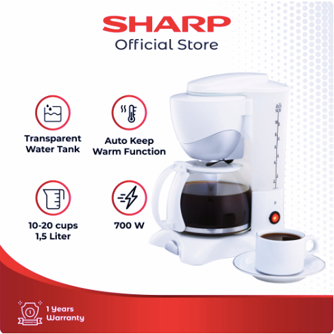 SHARP HM-80L(W) เครื่องชงกาแฟ LIBRE Series 1.5 ลิตร