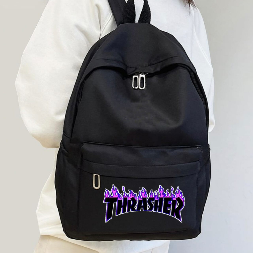 Original Distro Backpack / Cool Unisex Backpack Style 2023 / Contemporary Thrasher Motif Bag