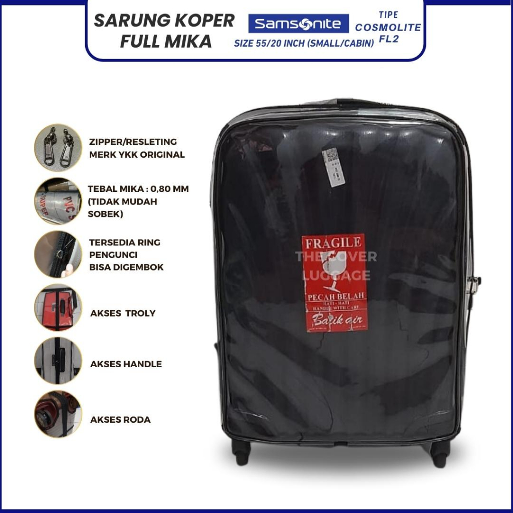Fullmika กระเป๋าเดินทางพิเศษ ลาย Samsonite Cosmolite FL2 ขนาด 55/20 นิ้ว (ขนาดเล็ก/ห้องโดยสาร)