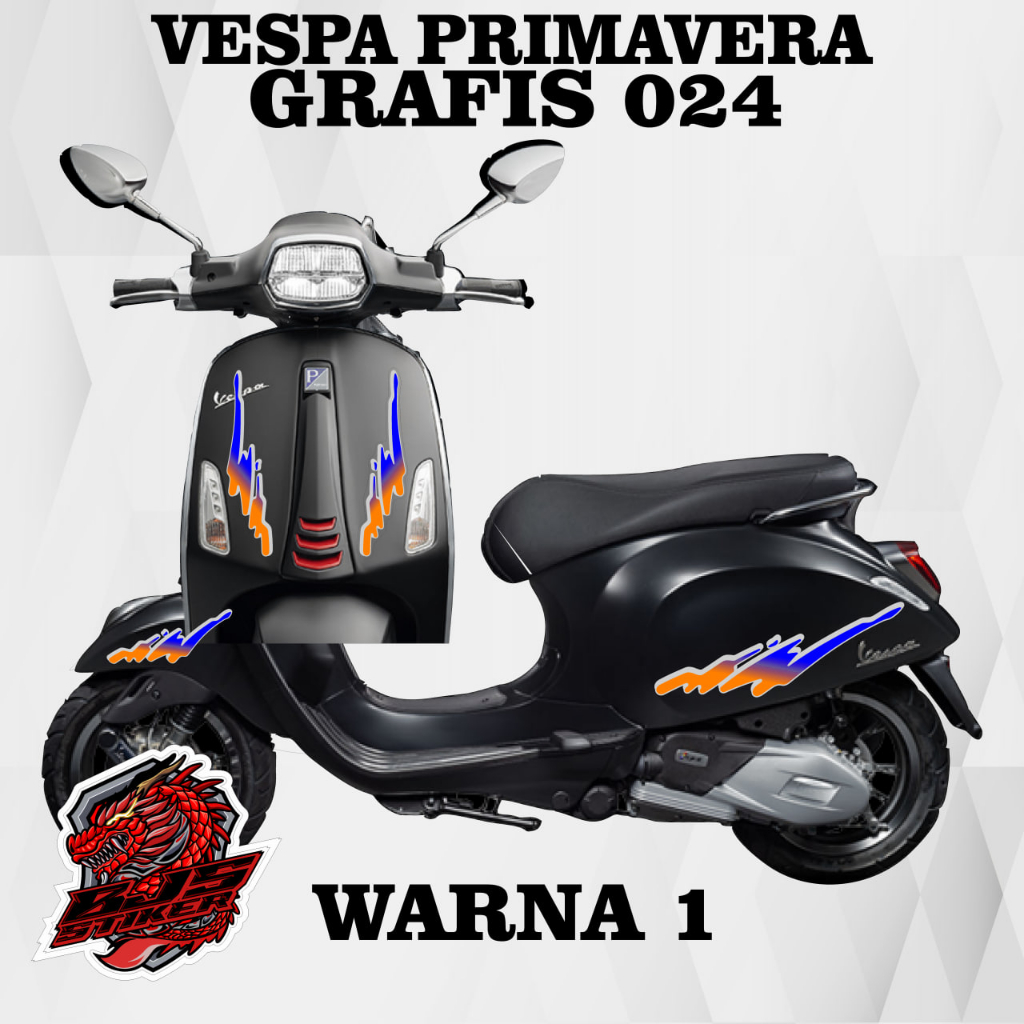 Striping sticker polet sticker คิ้วโปร่งใส uv vespa primavera vespa sprint 150 กราฟิก 024