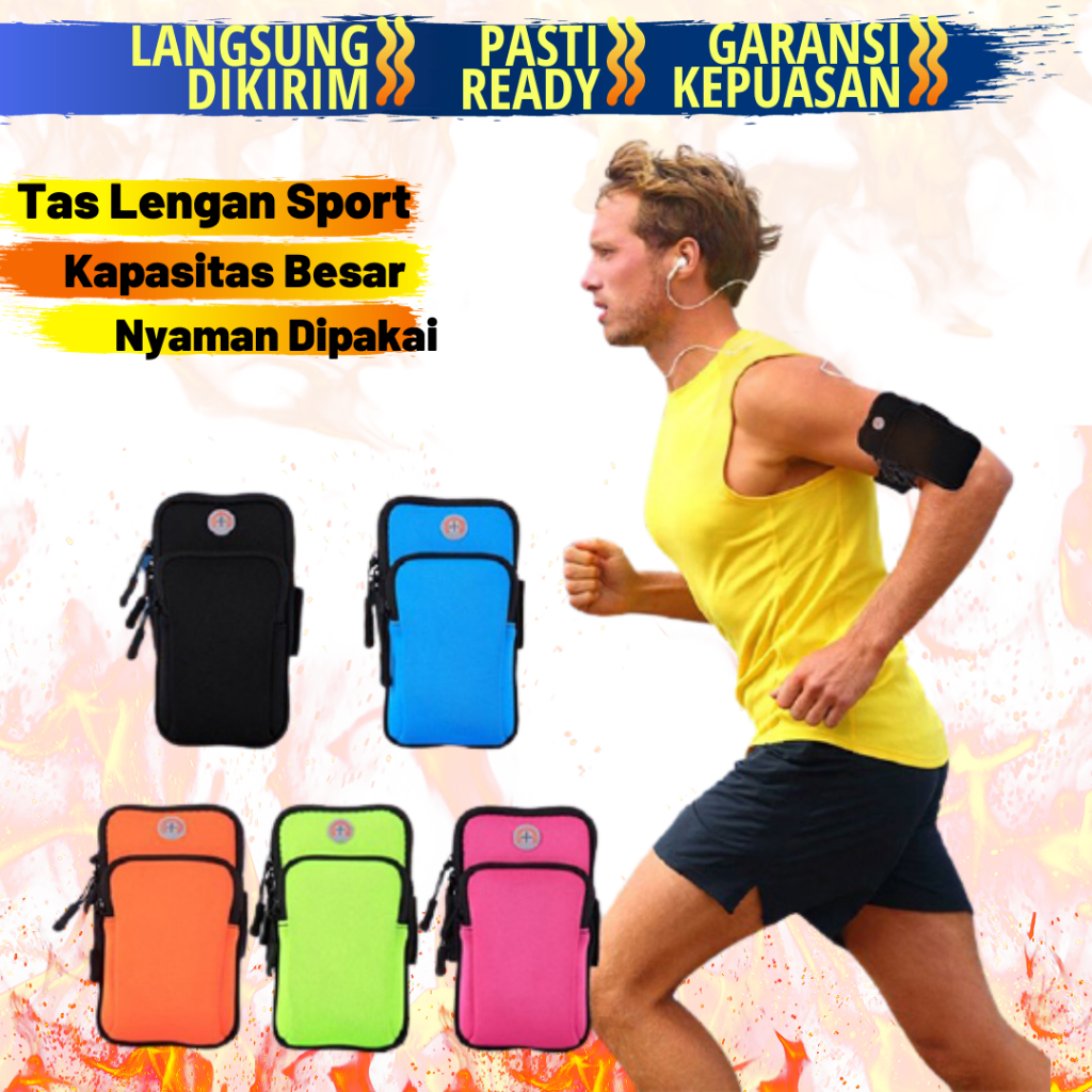 ปลอกแขนกีฬา Armband Cool Arm Bag Sports Music Handphone Sport Armband Hp Sports Bag Hp Arm Holder Fo