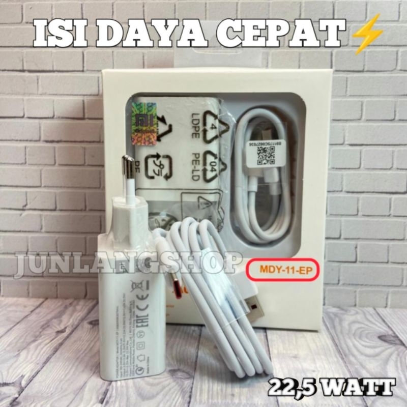 ของแท้ 100% XIOMI CHARGER TYPE C REDMI NOTE 7 8 PRO NOTE 9 FAST CHARGING 22.5W MDY-11-EP