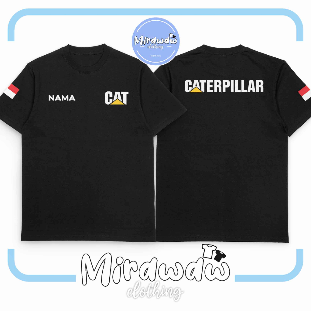เสื้อยืด พิมพ์ลาย Caterpillar CAT Free Your Name สําหรับผู้ชาย