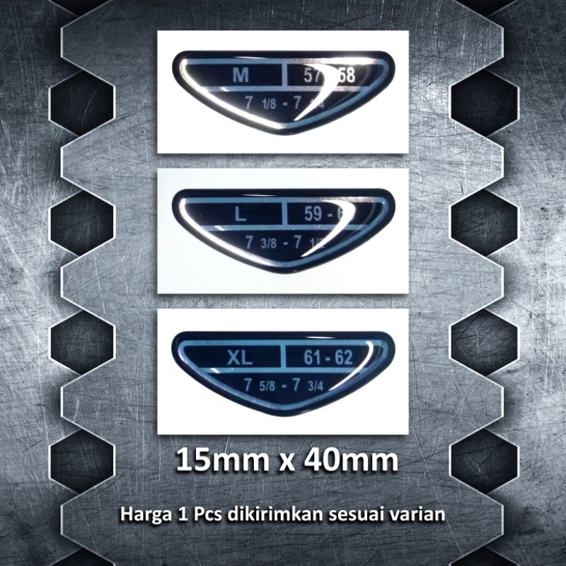 สติ๊กเกอร์ขนาดหมวกกันน็อค AGV