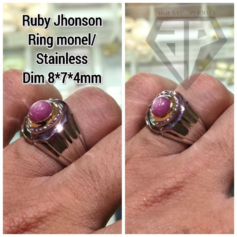 JHONSON RUBY GEMSTONE RING MADAAGASKAR MONEL